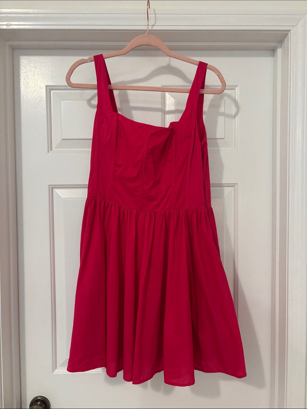 Gianni Bini Fuchsia Shirred Neckline Dress